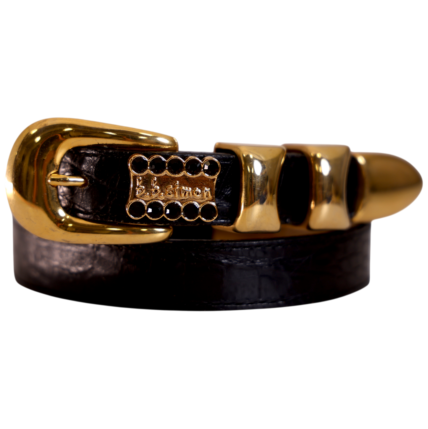 Golden Hinge - Black Croc