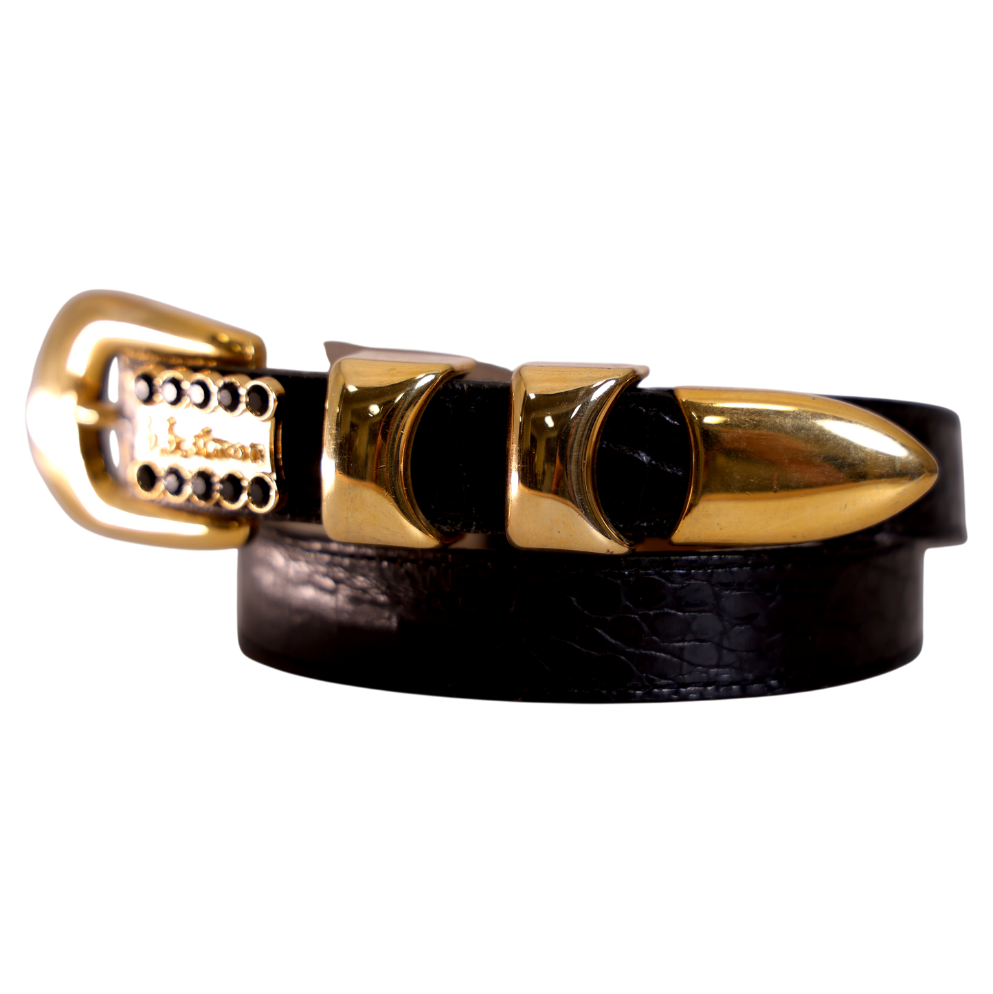 Golden Hinge - Black Croc