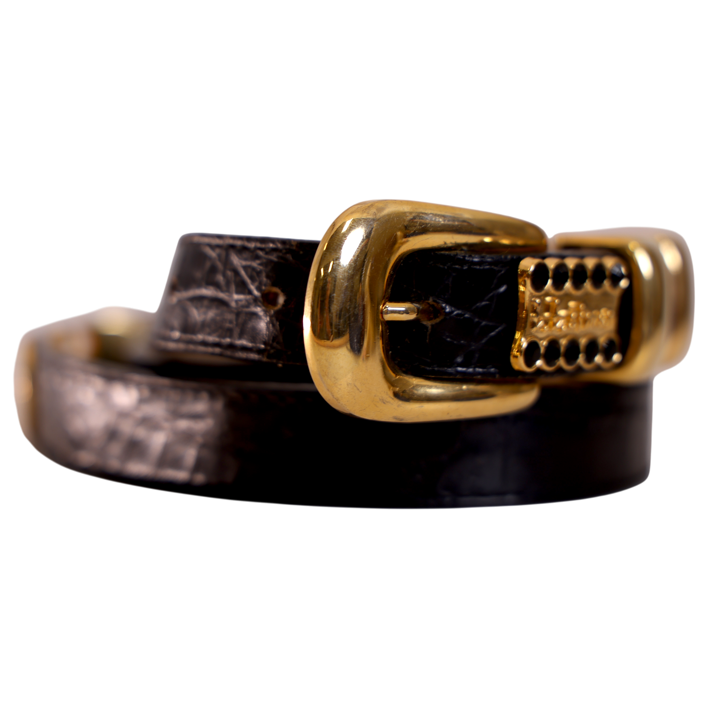 Golden Hinge - Black Croc