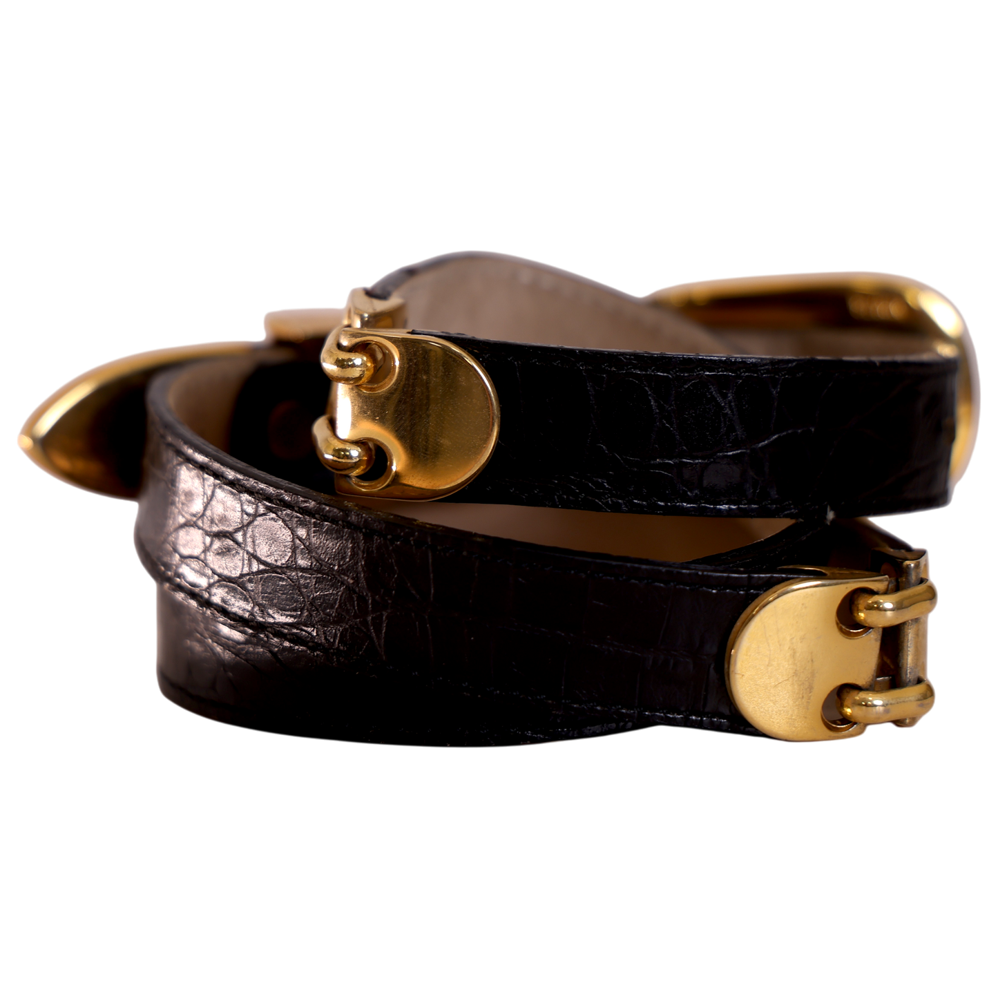 Golden Hinge - Black Croc