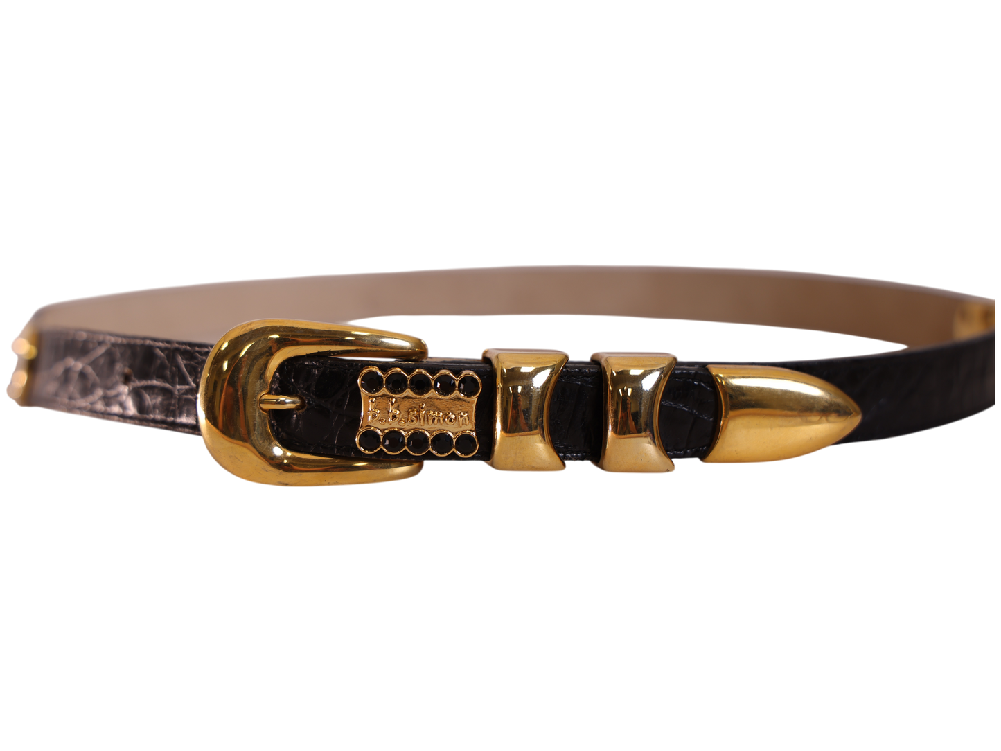 Golden Hinge - Black Croc