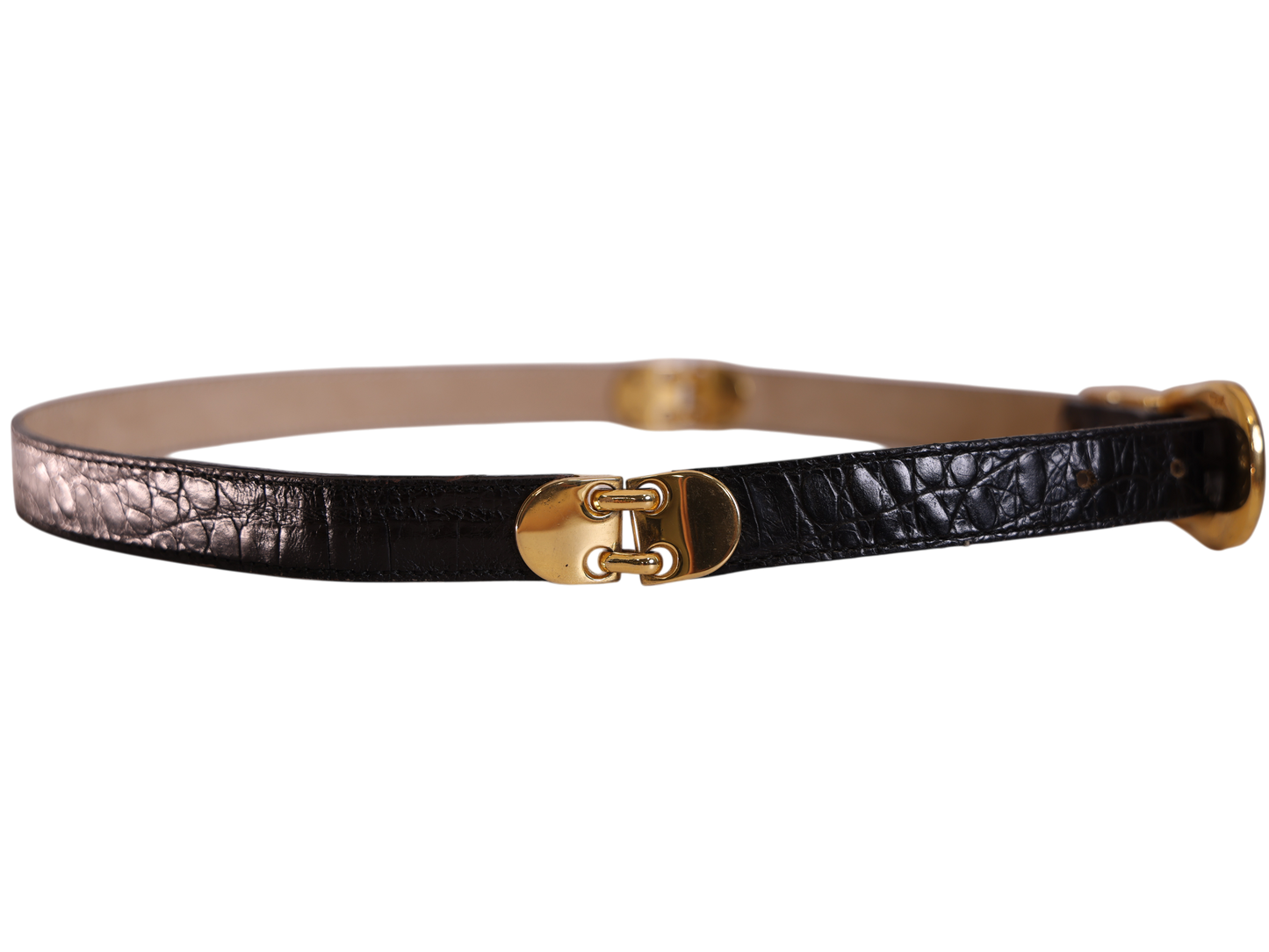 Golden Hinge - Black Croc