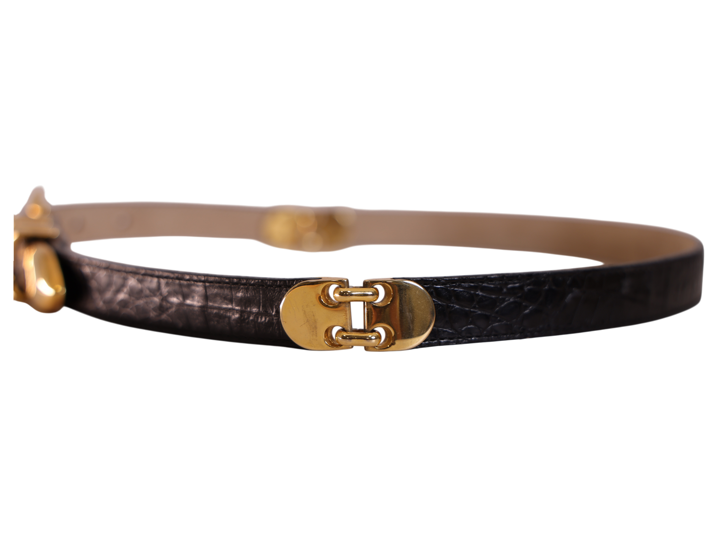Golden Hinge - Black Croc