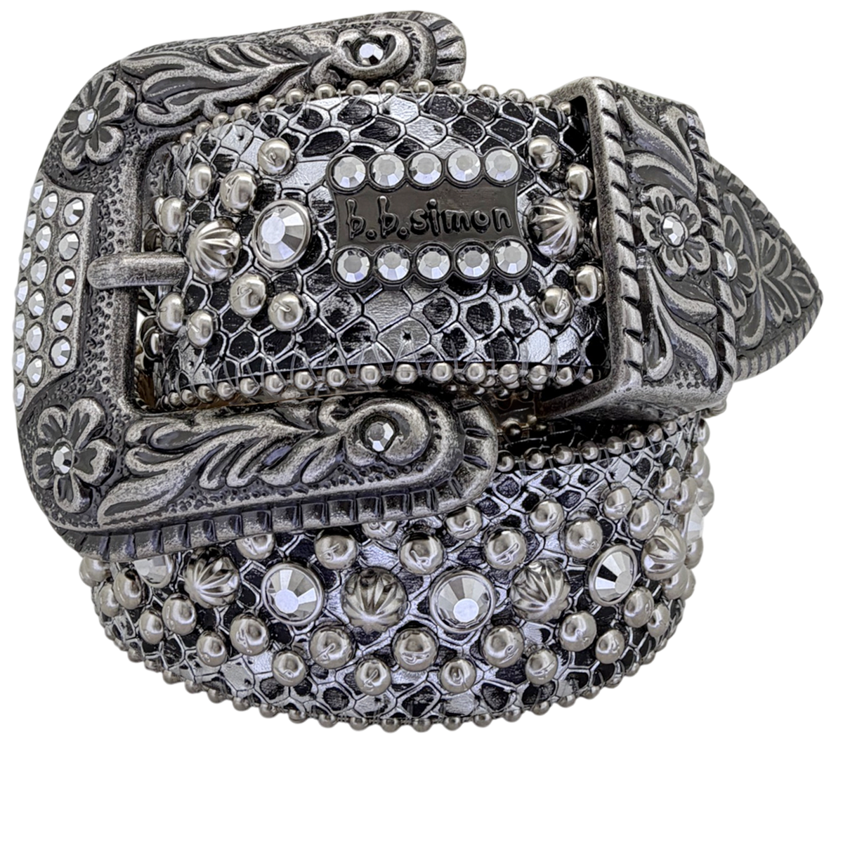 Silver Coiled Serpent - Chrome / Old Silver