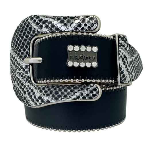 The Amir-Black /Silver Coiled Serpent-Silver/Chrome