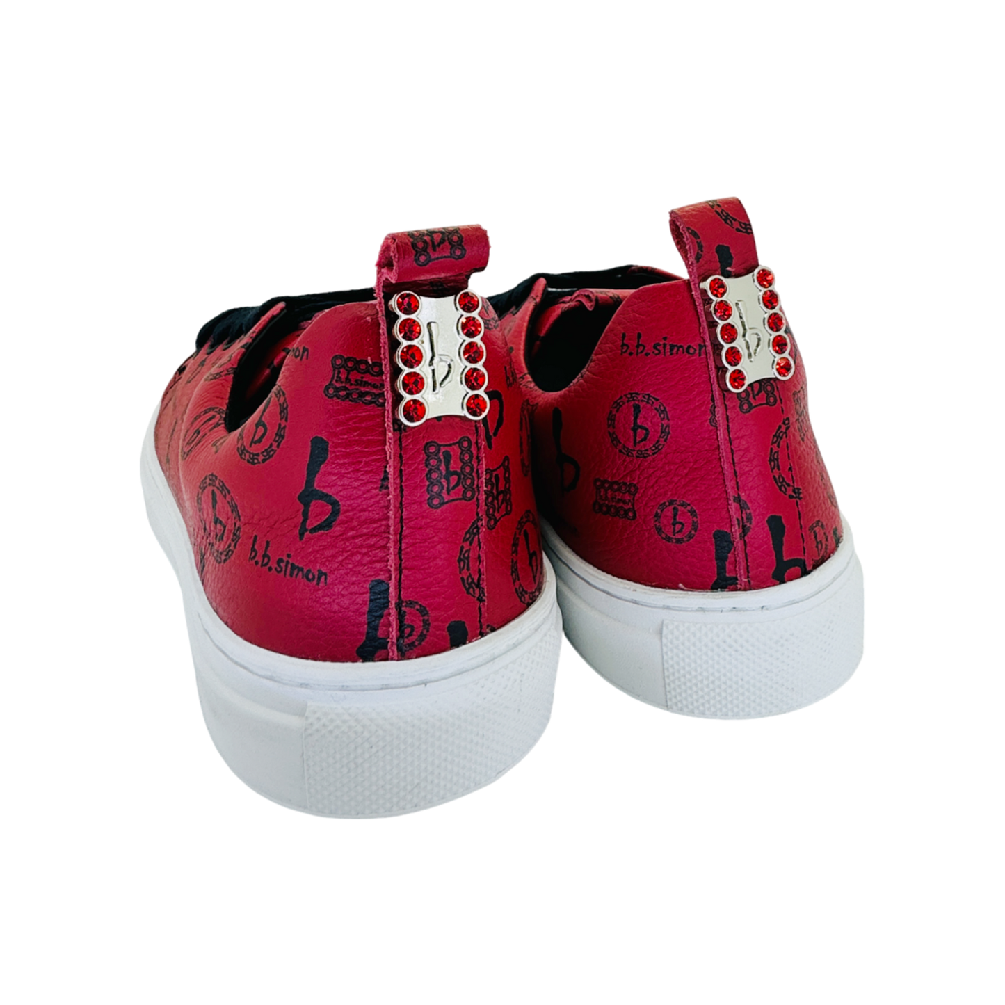 Women BB Pattern Sneakers Red