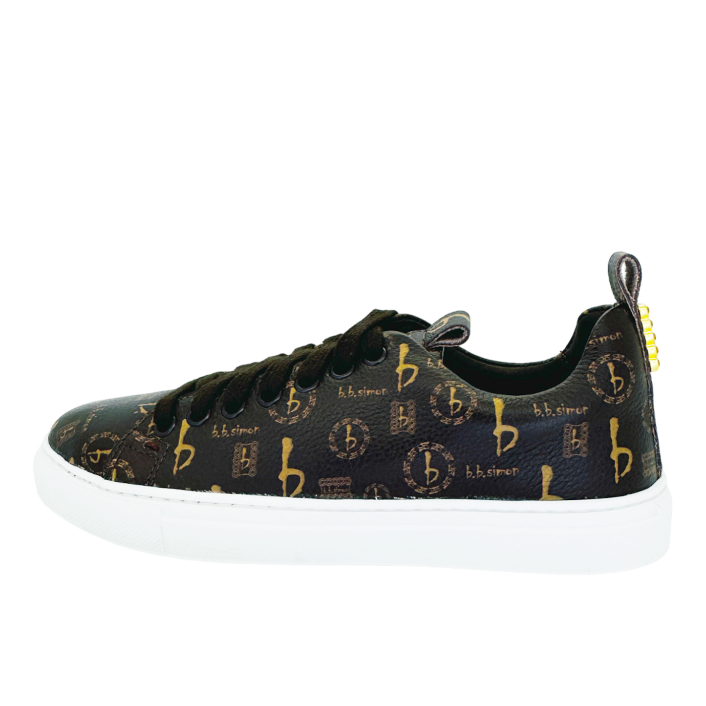 Women BB Pattern Sneakers Brown