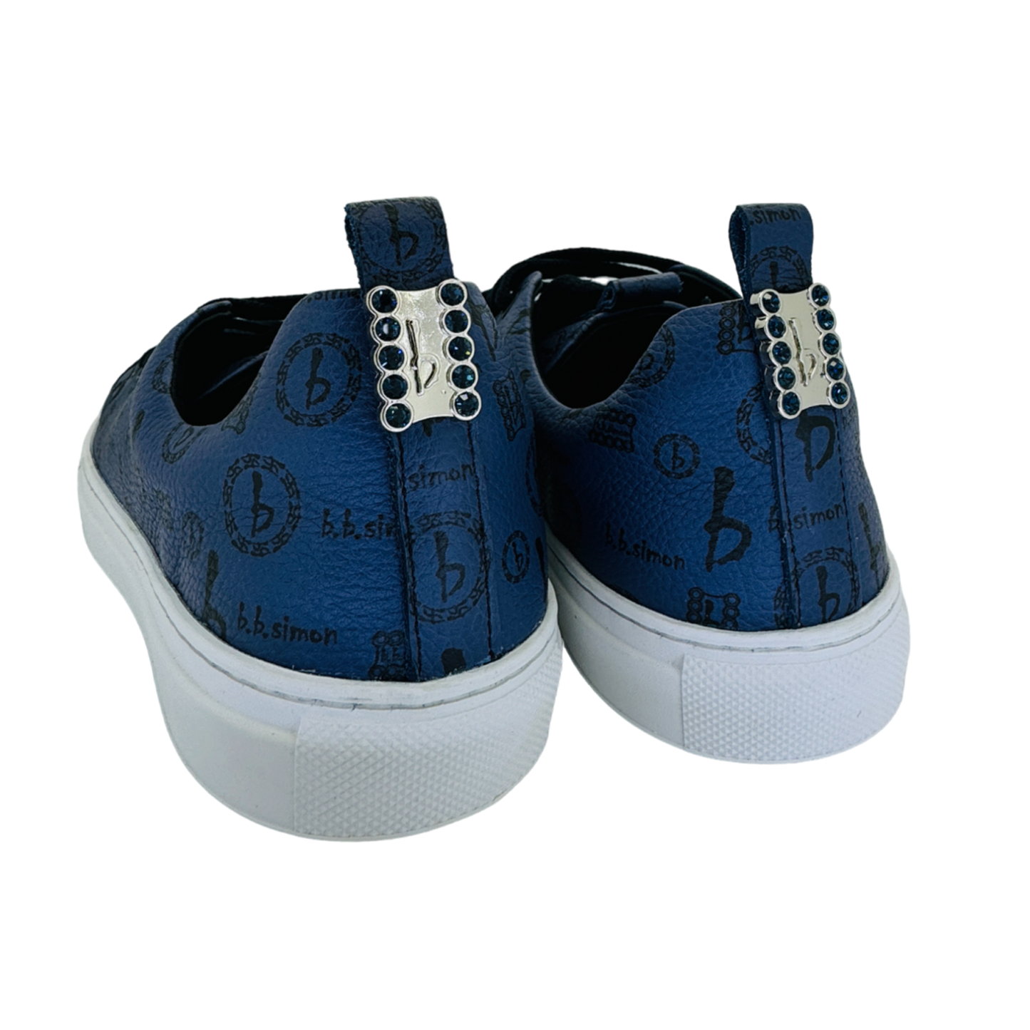 Women BB Pattern Sneakers Navy