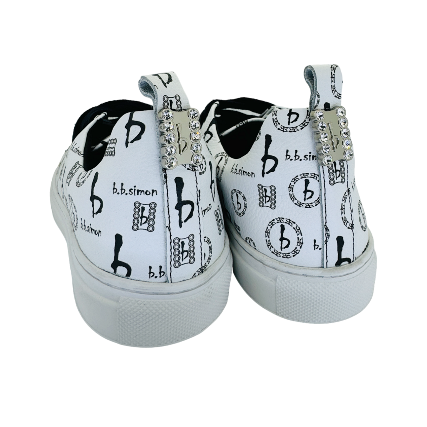 Women BB Pattern Sneakers White – bbsimon