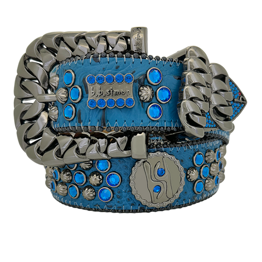 Cuban b’ Chain Capri Blue/Black