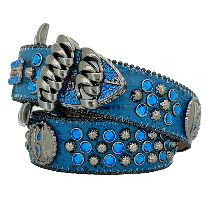 Cuban b’ Chain Capri Blue/Black