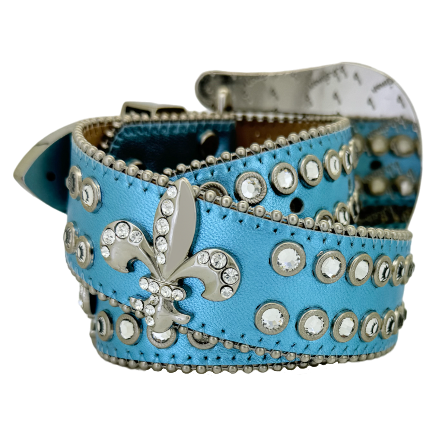 Fleur de lis Western Aqua Blue